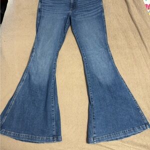 Women's Flared Blue Jeans